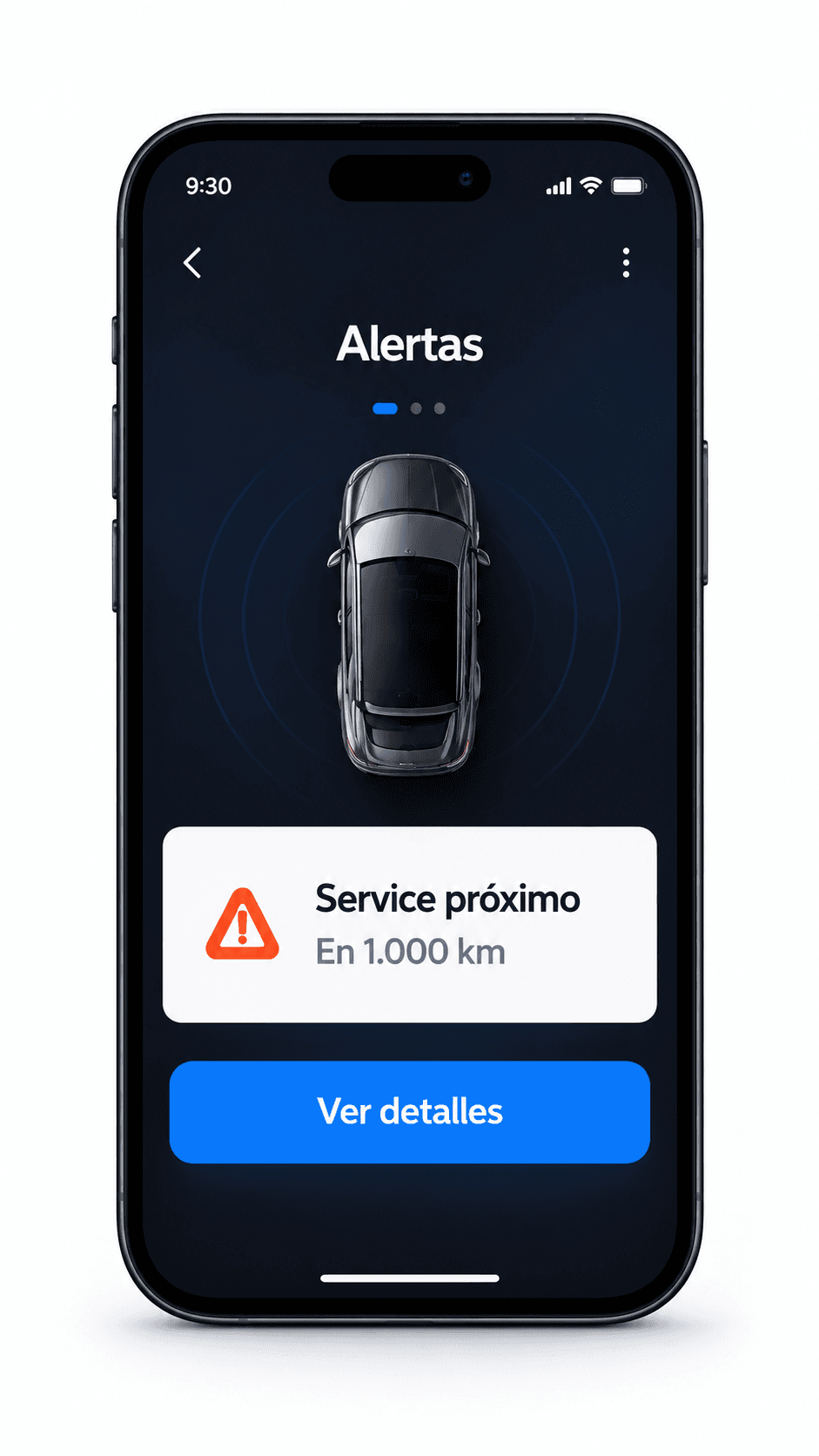 Pantalla de la Ford App: Alertas al instante